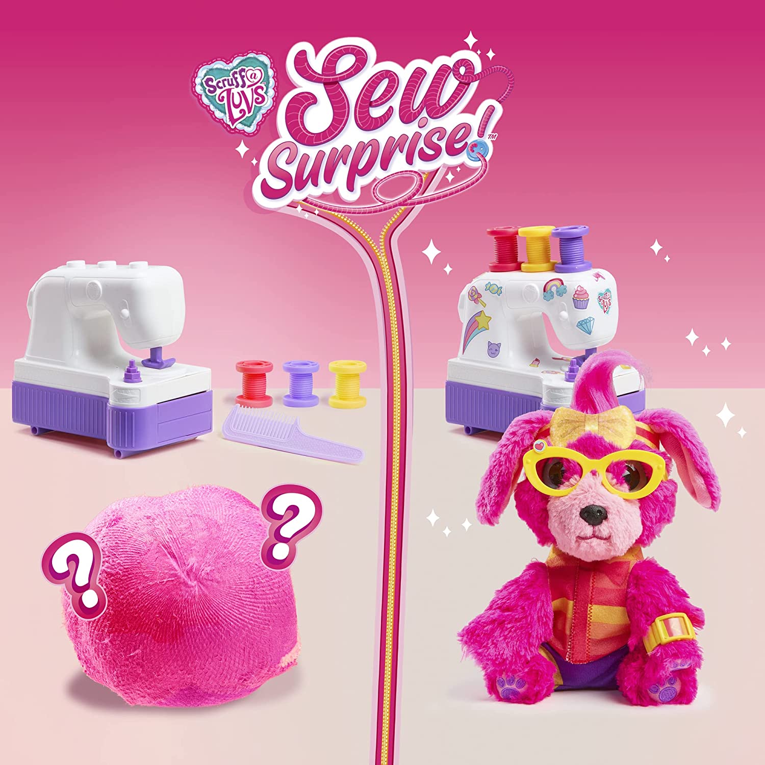 สัตว์เลี้ยงตัวน้อยLittle Live Pets | Scruff-a-Luvs Sew Surprise - ชมพู / ม่วง ราคา : 1,490 บาท