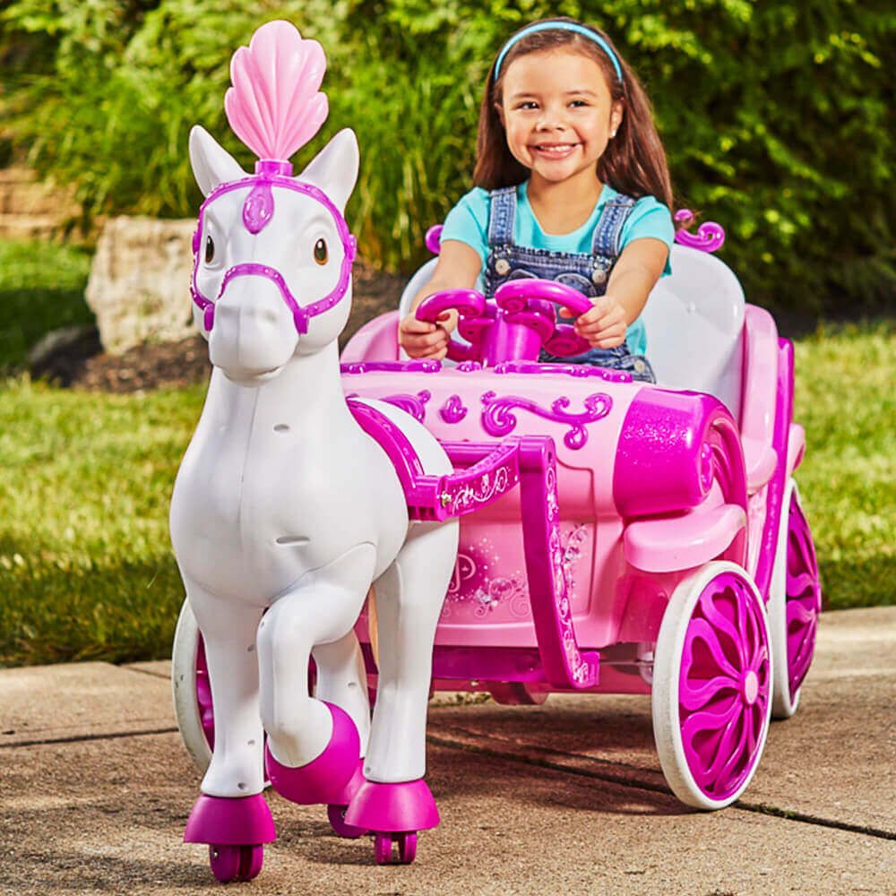 พร้อมส่ง!! รถม้า เจ้าหญิงดิสนี่ย์ แบตเตอรี่ Disney Princess Royal Horse and Carriage Girls 6V Battery-Powered Ride-On ราคา 15,900 บาท ลิขสิทธิ์แท้นำเข้าอเมริกาคะ
