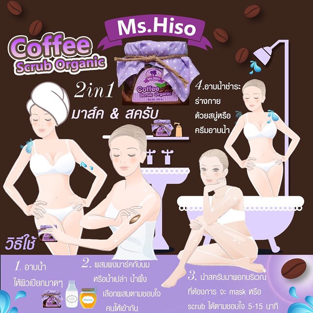 สครับกาแฟอราบิก้า (Coffee Scrub Organic By Ms.Hiso)