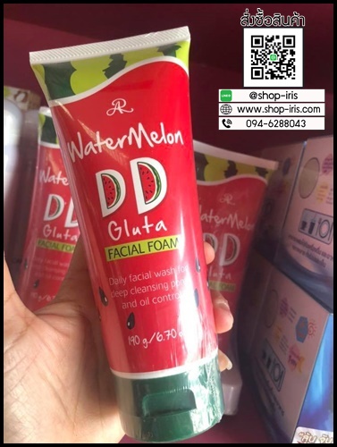 โฟมล้างหน้าแตงโม เอ อาร์ วอเตอร์เมลอน ดีดี กลูต้า เฟเชียล โฟม AR Watermelon DD Gluta Facial Foam