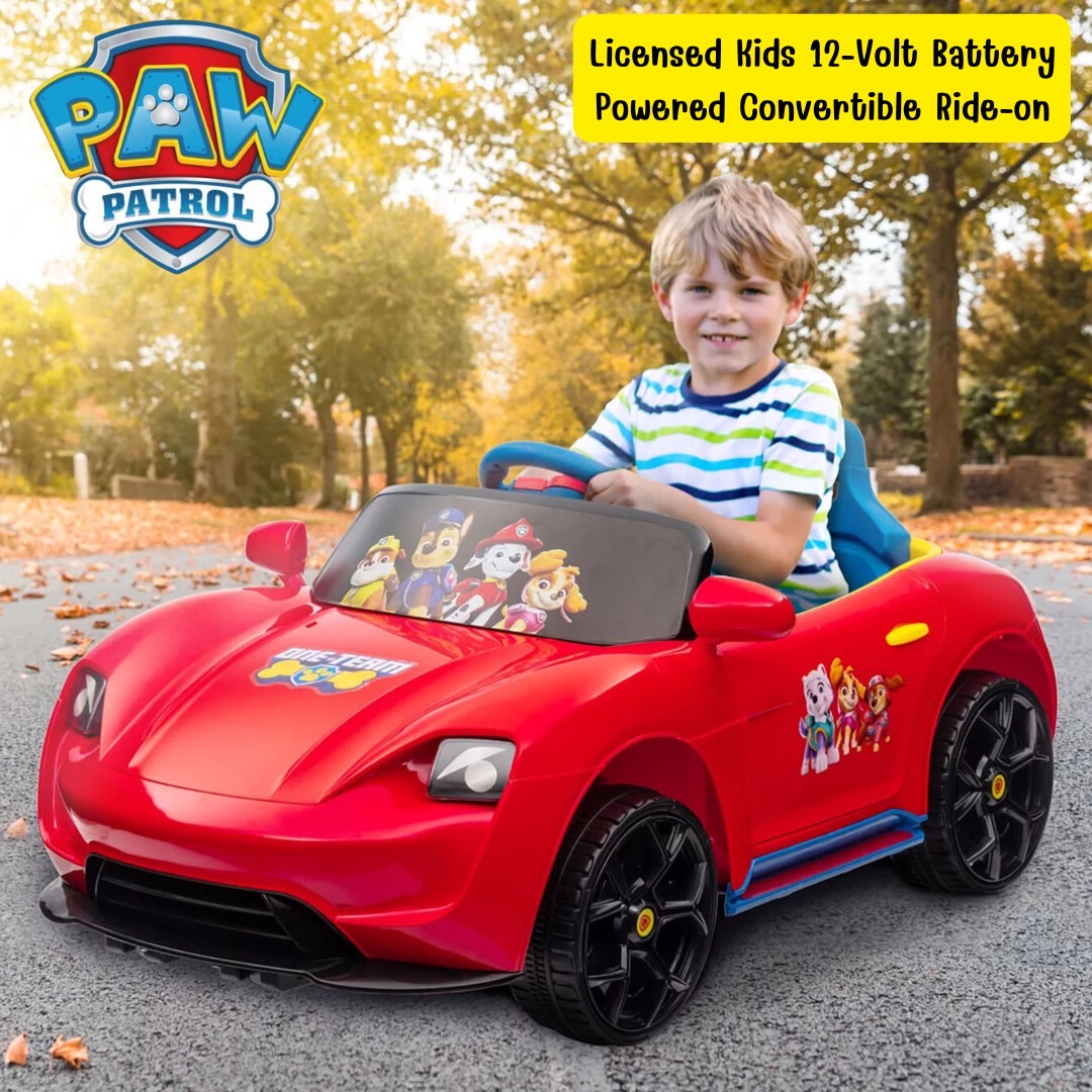 นำเข้า 🇺🇸 ✨ ขับสนุก ปลอดภัยมีสไตล์รถแบต paw patrol Licensed Kids 12V Battery Powered Convertible Ride-On Car ราคา 12,900 บาท