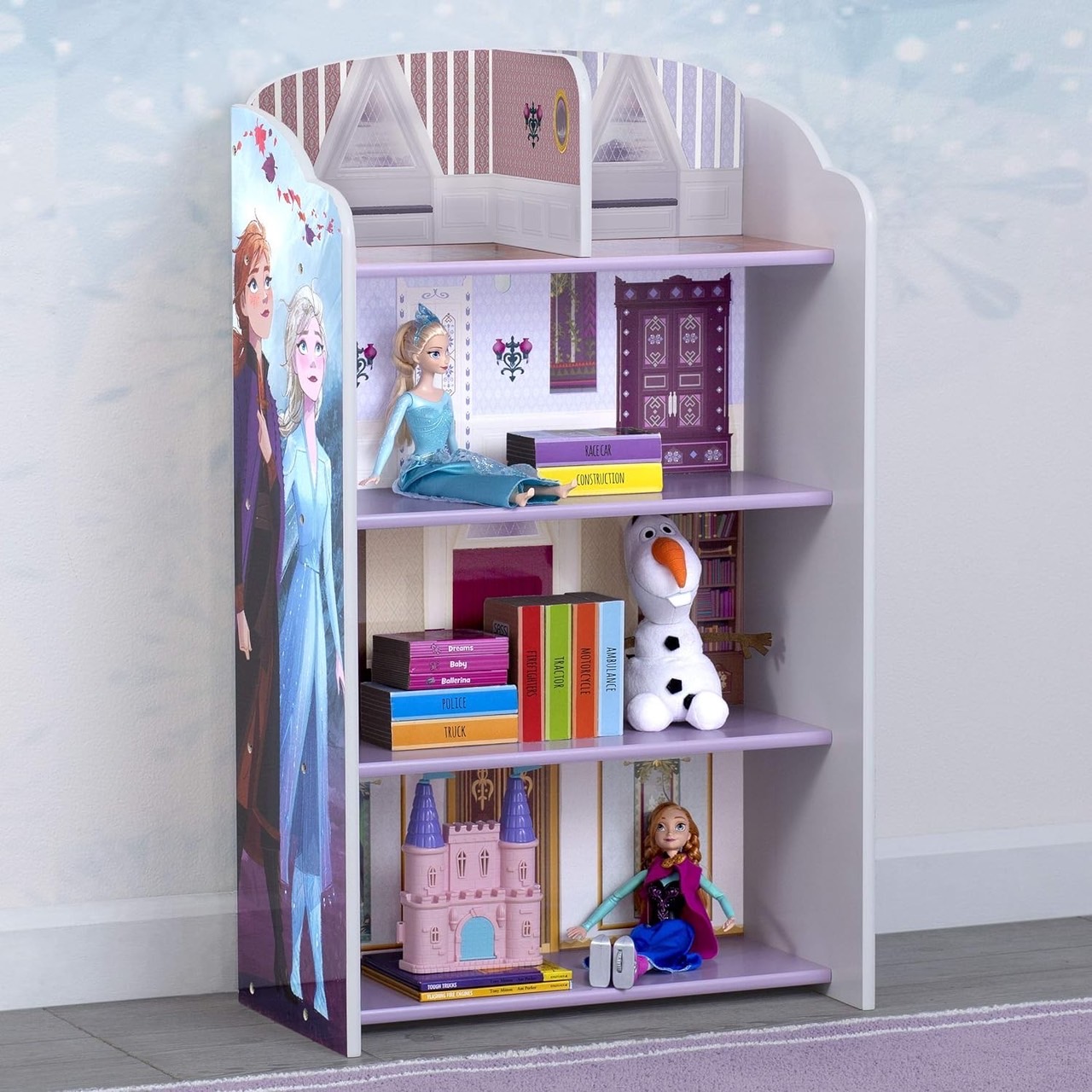 ชั้นวางของลายโฟรเซ่นDelta Children Wooden Playhouse 4-Shelf Bookcase for Kids, Frozen II นำเข้า🇺🇸 , ราคา 2,990 บาท