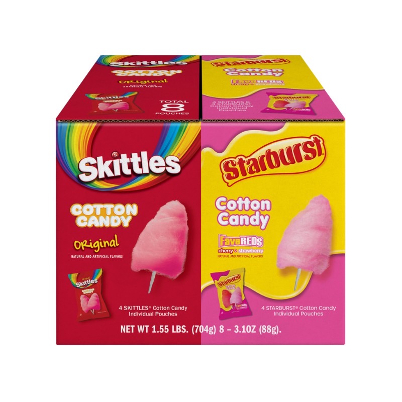 ต้องลองง ‼ ใหม่ขนมยอดฮิต🌈นำเข้าเองจาก🇺🇸 ของแท้ 💯 ขนมสายไหม Skittles and Starburst แพ็ควาไรตี้ ขนาด 3.1 ออนซ์ ราคา 270 บาท/ห่อ