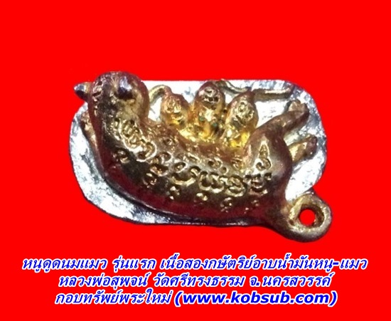 หนูดูดนมแมว รุ่นแรก เนื้อสองกษัตริย์ อาบน้ำมันหนู-แมว หลวงพ่อสุพจน์ วัดศรีทรงธรรม