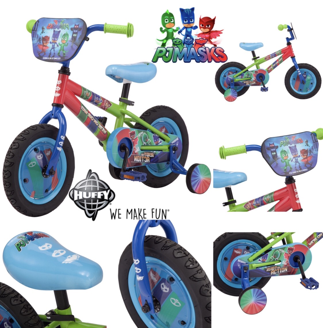 จักรยานเด็ก Huffy PJ Masks Bike 12” PJ Masks: Catboy Kids Bike, 12-inch wheels, blue (สินค้านำเข้า USA) ขนาดล้อ 12 นิ้ว ยี่ห้อ Huffy