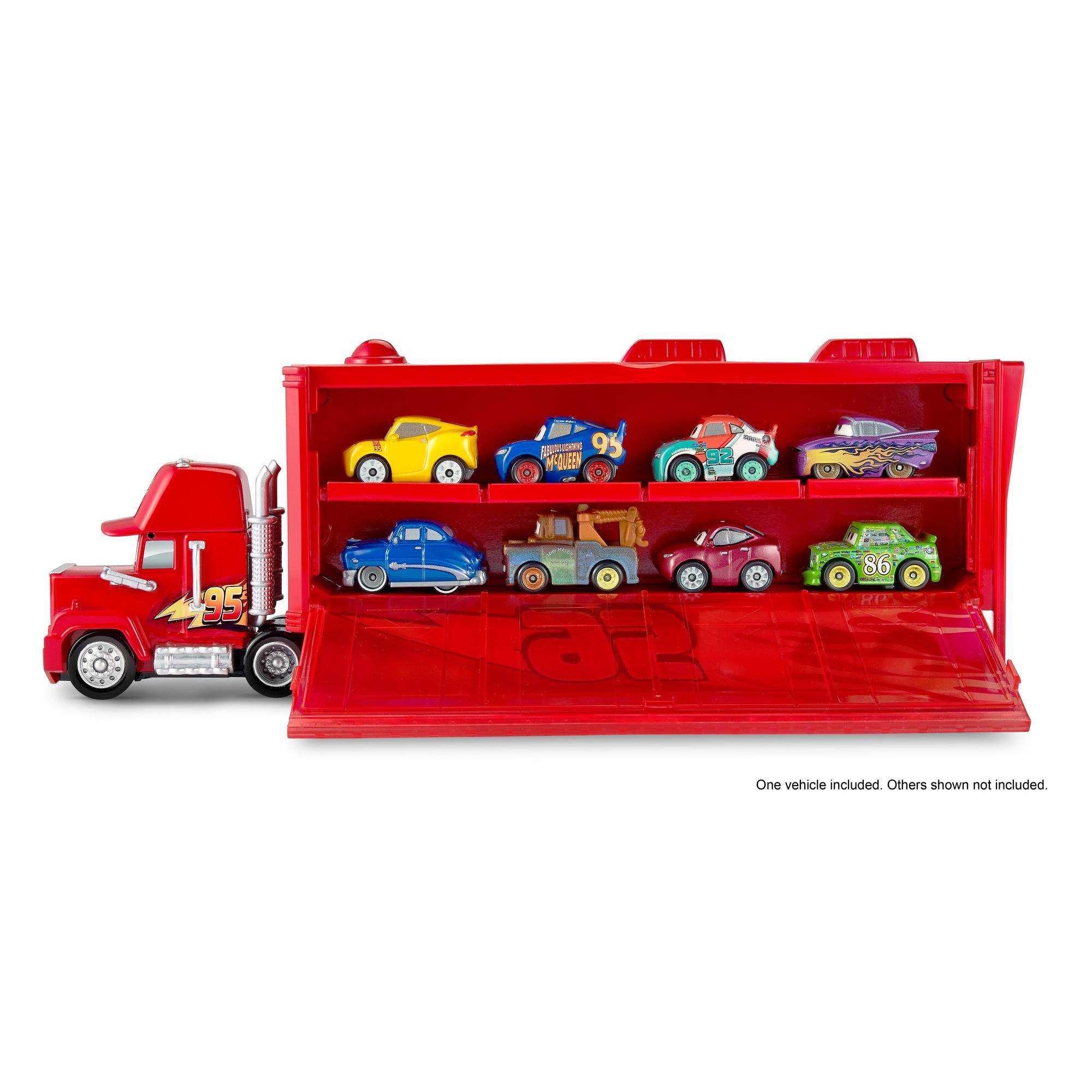 Disney Pixar Cars Mini Racers Mack Transporter รถเทรลเลอร์ขนส่งรถยนต์
