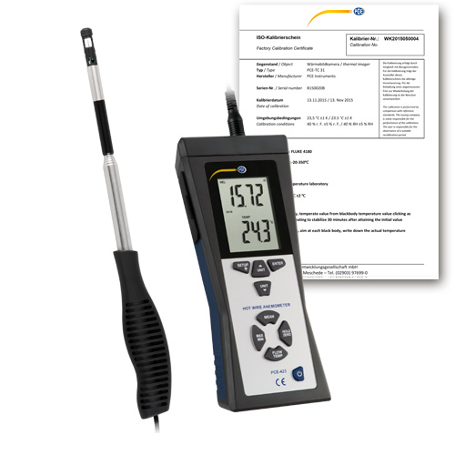 PCE รุ่น423-ICA incl. ISO calibration certificate เครื่องวัดความเร็วลมAir Velocity Meter