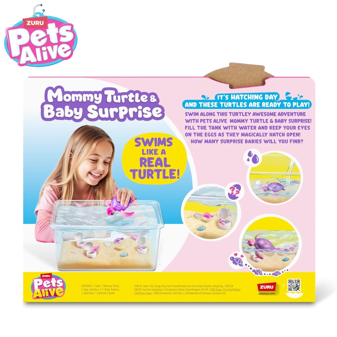 นำเข้า 🇺🇸 💖🐢 เซอร์ไพรส์จากโลกใต้น้ำไปกับ Pets Alive Mommy Turtle Surprise! มาพร้อมไข่ 4 ฟอง ให้ลูก ๆ ลุ้นว่าจะมีลูกเต่าจิ๋วกี่ตัว