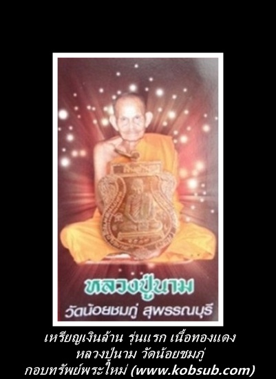เหรียญเงินล้าน เนื้อทองแดง หลวงปู่นาม วัดน้อยชมภู่