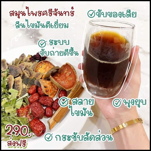 สมุนไพรศรีจันทร์ Dry Herbal Drink สมุนไพรดีท็อกซ์ลดพุง