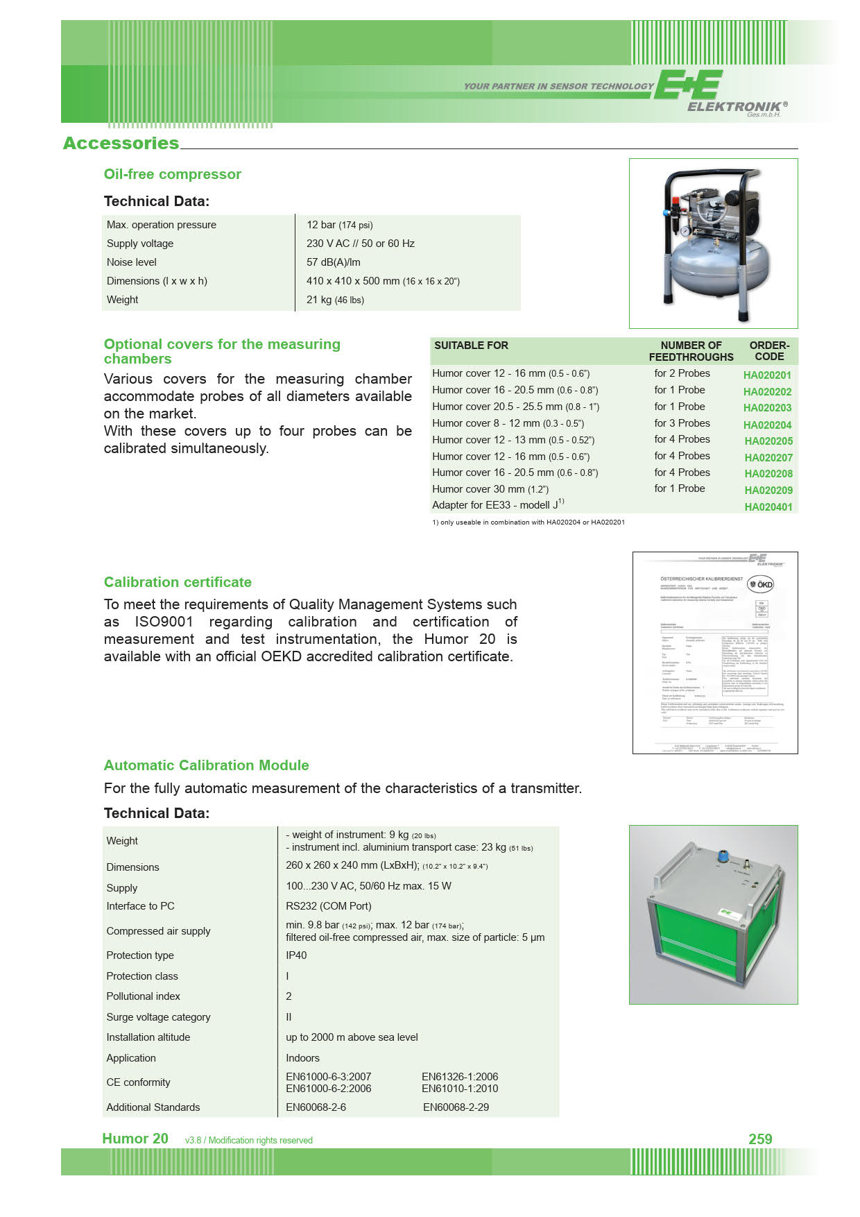 E + E Elektronik รุ่น Humor 20 เครื่องวัดสอบเทียบความชื้นHumidity calibration with a high-end humidity calibrator