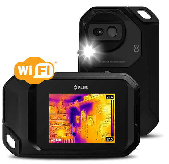 FLIR รุ่น C3-X กล้องถ่ายภาพความร้อนที่รองรับWi-Fi,Thermography camera w/Wi-Fi Cloud compatible,Viewing angle 53.6°