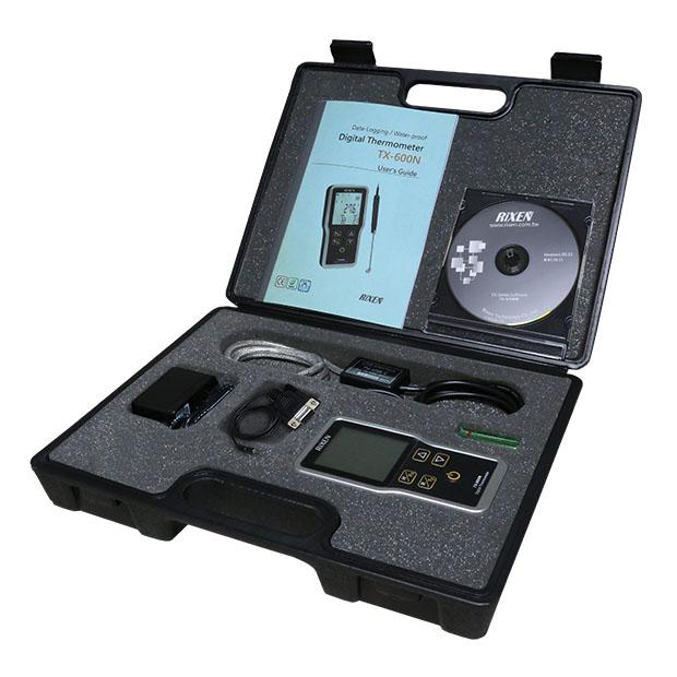 Rixen รุ่นTX-600Nเครื่องวัดและบันทึกอุณหภูมิ2ช่องโพรบDigital thermometer, 2ch.Data-Logger(Water-Proof)