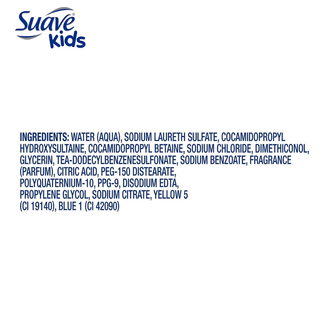 นำเข้า 🇺🇸 รุ่นใหม่ ✨🍏 Suave Kids 3-in-1 Silly Apple 🍏แชมพู + ครีมนวด + ครีมอาบน้ำ ในขวดเดียว ขนาด 18 oz ราคา 350 บาท / ขวด ** สินค้ายังไม่รวมค่าส่งนะคะ **