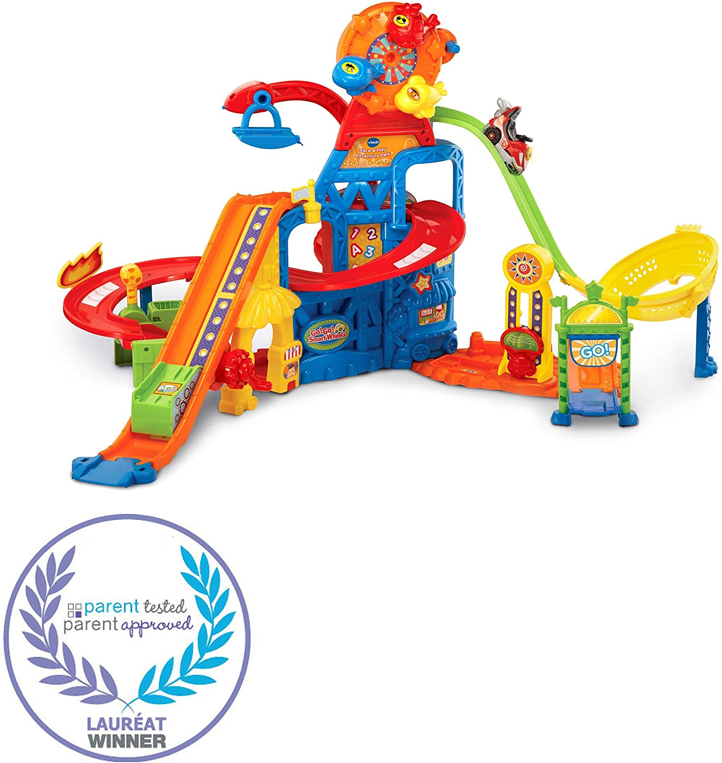 ￼ลิขสิทธิ์แท้ นำเข้า🇺🇸 Vtech Go Go ! Smart Wheels Race & Play Adventure Park ราคา 2,990 บาท