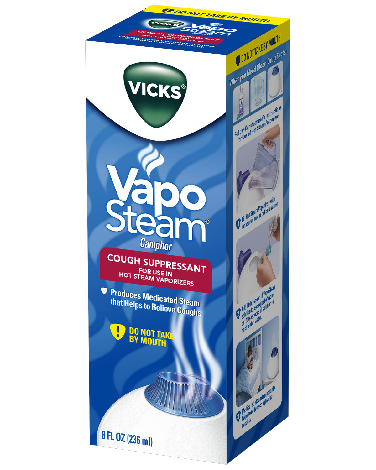น้ำยาวิคส์ Vicks VapoSteam liquid 8 oz (236 ml) น้ำยาเติมเครื่องพ่นวิคส์ , น้ำยาเติมเครื่องทำไอระเหยวิคส์