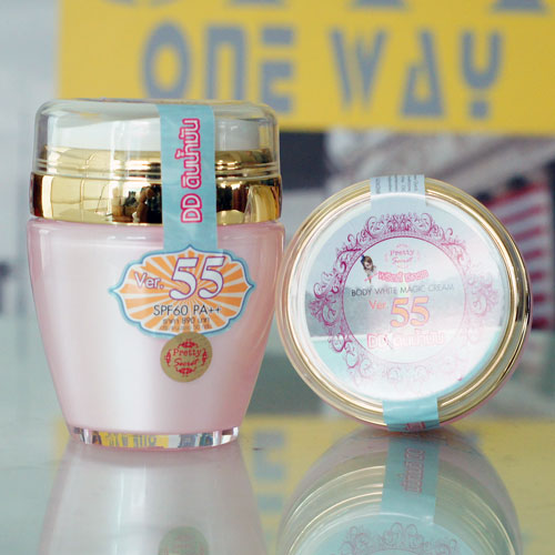 ดินน้ำมันพริตตี้ (Ver.55 DD Body White Magic Cream SPF60 PA+++)