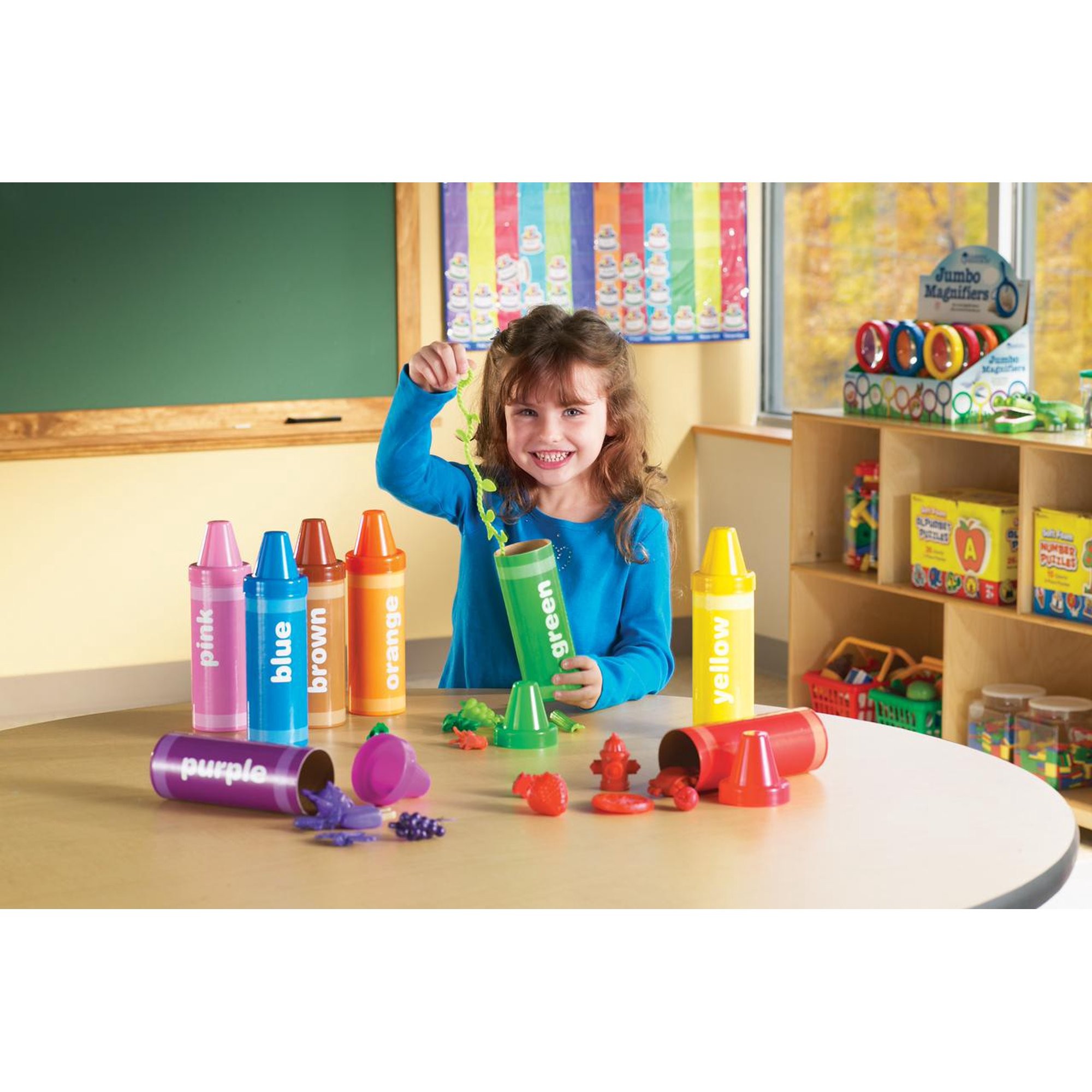 Learning Resources Rainbow Sorting Crayons 56 ชิ้น, Ages 3+ Kids ราคา 2,290 บาท