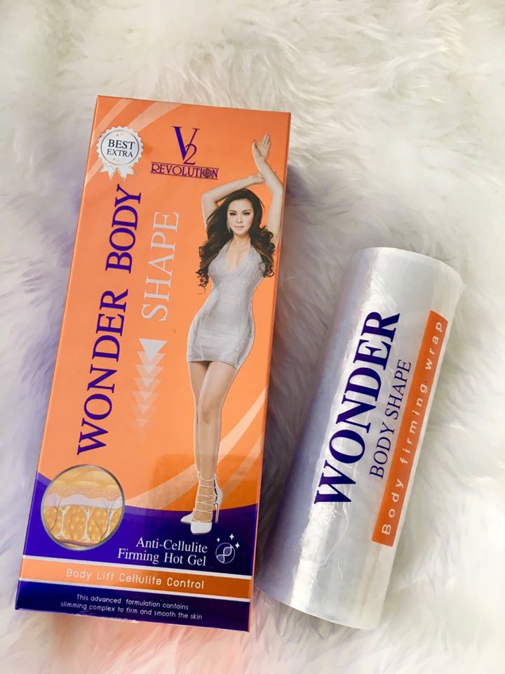 เจลร้อนสลายไขมัน วีทู V2 Wonder body shape แถมฟรี Wonder Body Wrap
