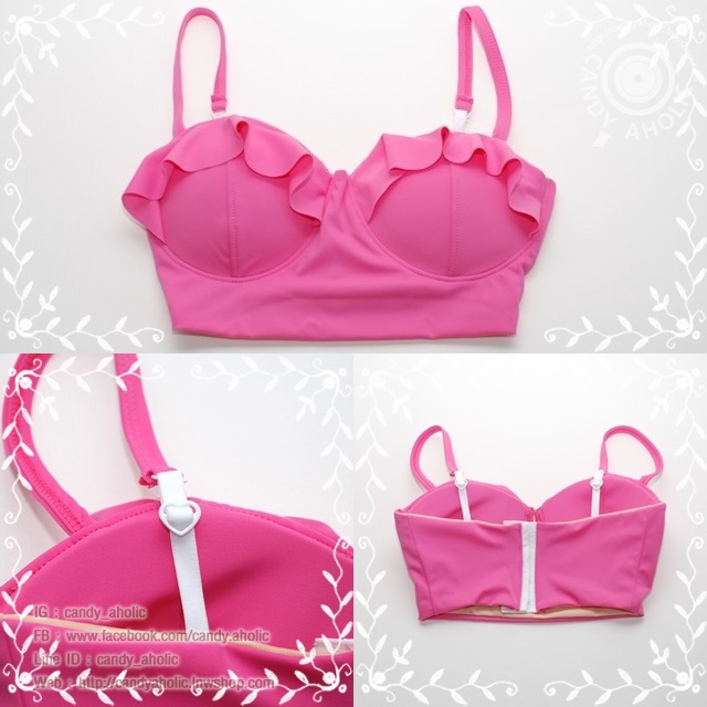 (Free Size)บราระบาย มีตะขอปรับระดับ ได้สองระดับ มีสายคล้องไหล่ มีหลายสี spaghetti_sp_017