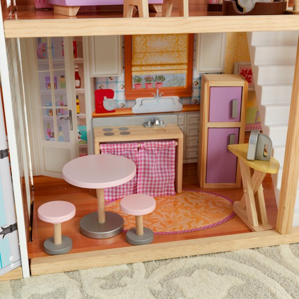 บ้านตุ๊กตา KidKraft Grand View Mansion Dollhouse with EZ Kraft Assembly™ Elevator and 34 Accessories
