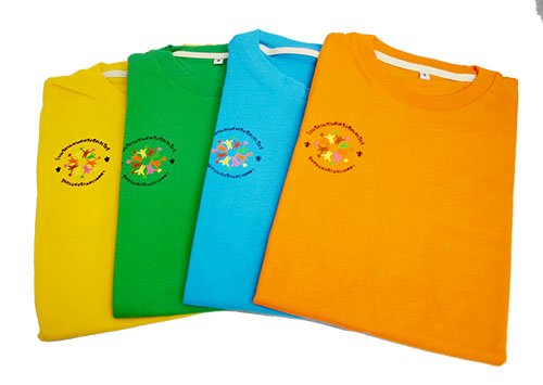 เสื้อกีฬาสี ผ้าใยไผ่ โรงเรียนเซนต์ฟรังเมืองทอง