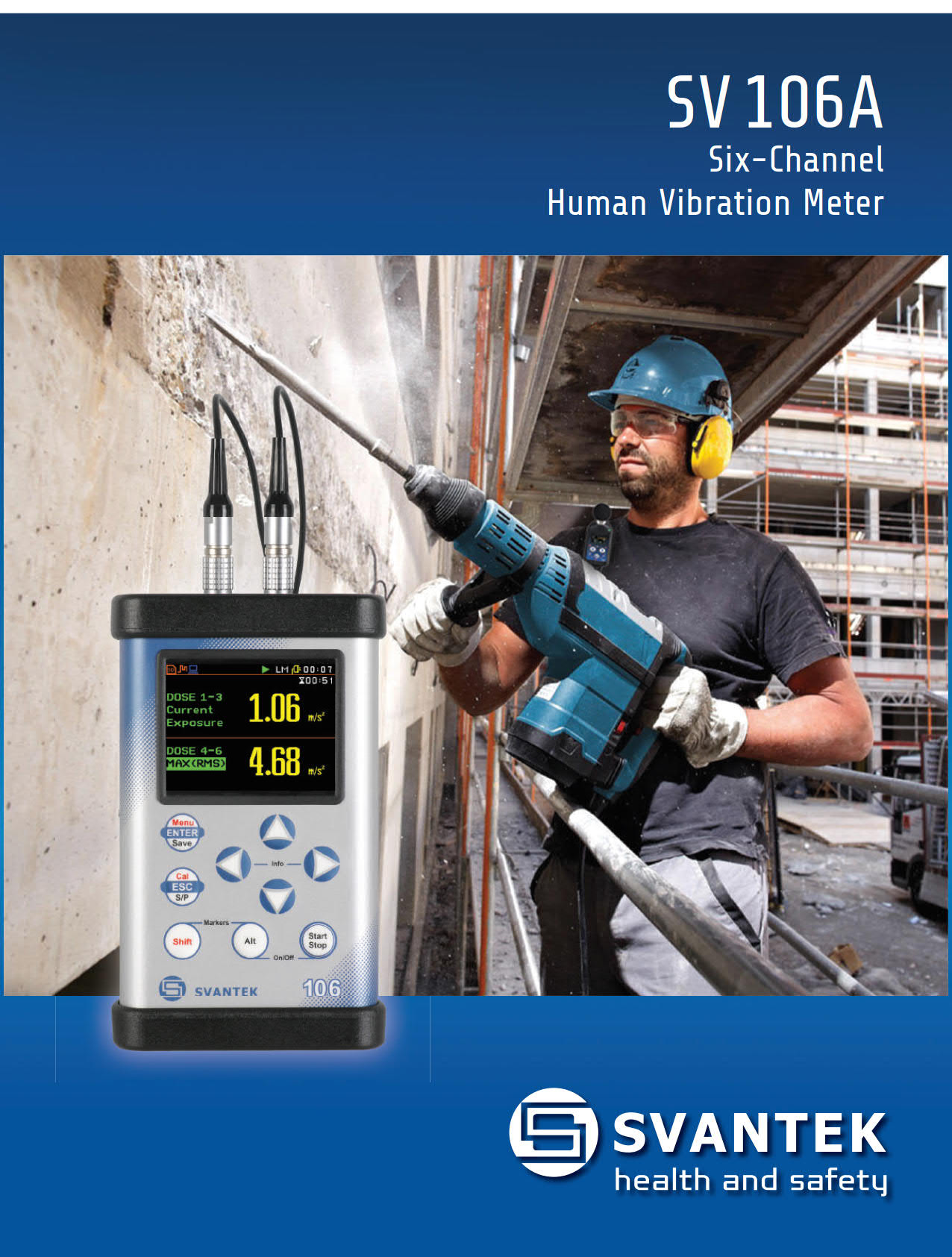 Svantek รุ่นSV-106Aเครื่องวิเคราะห์การสั่นสะเทือนของมนุษย์,6-channel Human Vibration Meter&Analyser