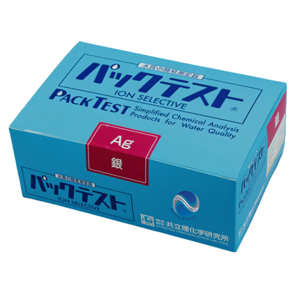 Kyoritsu รหัสสินค้าWAK-Agชุดทดสอบคุณภาพน้ำค่าเงิน,Kyoritsu Packtest Silver,Meas.range:0～5mg/L,Quantity(50pcs./box)
