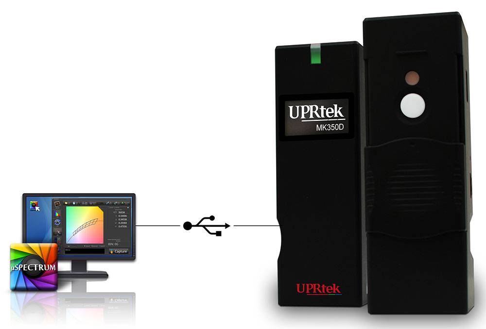 UPRtek รุ่น MK-350D เครื่องวัดการฉายรังสีสเปกตรัม,Spectral Irradiance Meter(Bluetooth compatible)