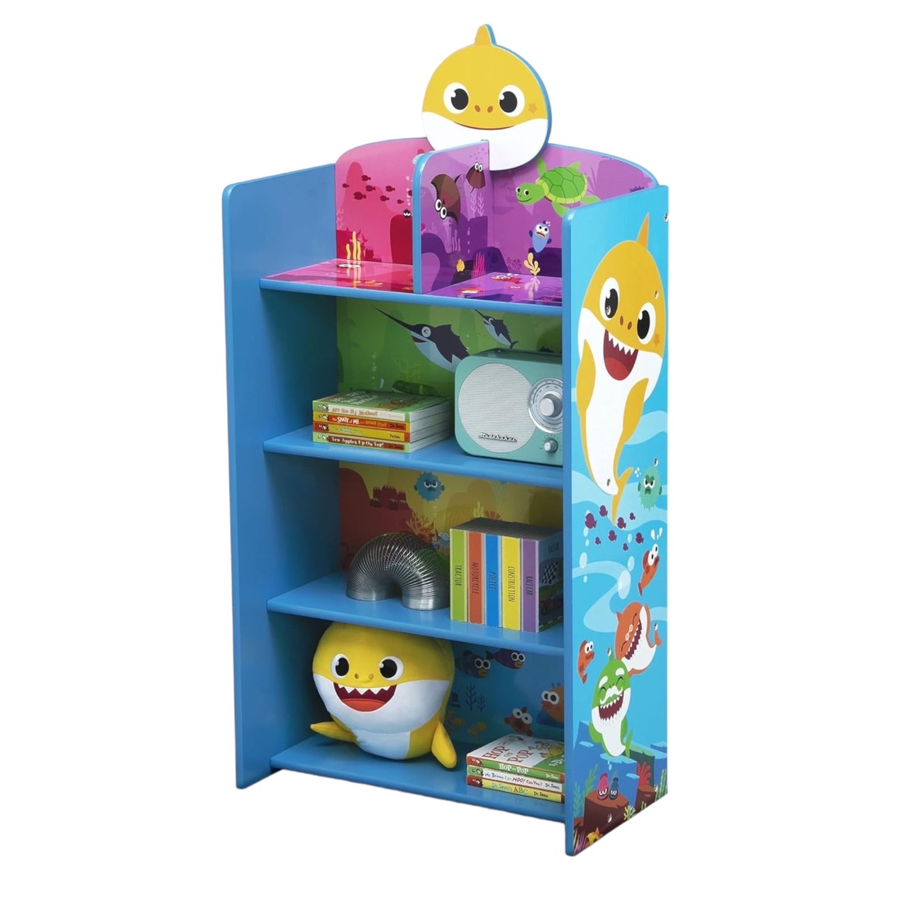 ชั้นวางลายเบบี้ชาร์คDelta Children Wooden Playhouse 4-Shelf Bookcase for Kids, Baby Shark , ราคา 2,990 บาท