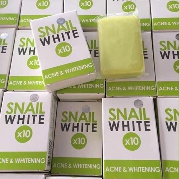 สบู่ SNAIL WHITE X10 ACNE & WHITENING สีเขียว (ลดสิวผิวขาว)