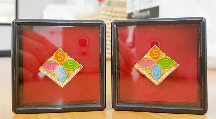 เข็มกลัดสะเต็มศึกษา ฝังเพชร (สสวท)