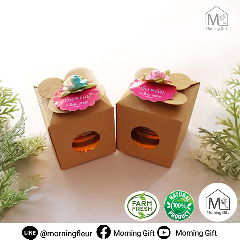 ของชำร่วยน้ำผึ้ง1ออนซ์ : แพคกล่องคราฟท์