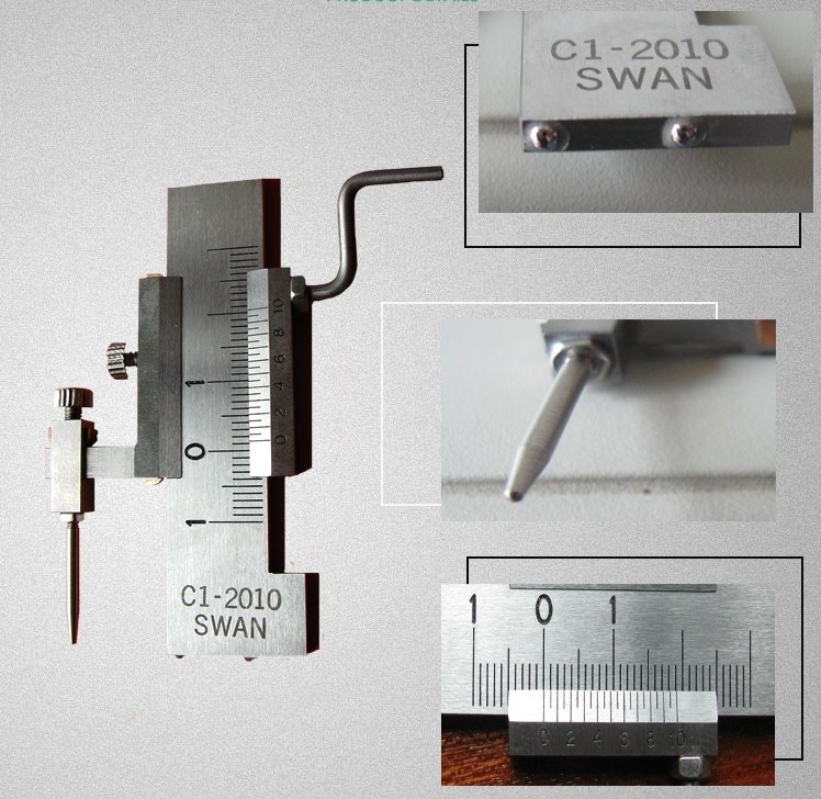 SwanGauge รุ่นC1-2010มาตรวัดระดับแบบสเกลTwo-sphere base Level Gauge,Meas.range:±10mm.,Division Value:0.05mm.