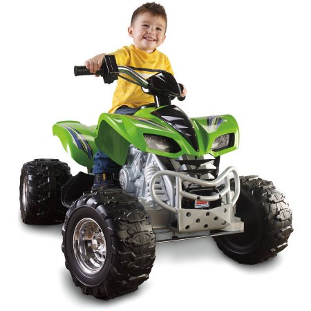 รถแบตเตอรี่เด็ก ATV เอทีวี Power Wheels Kawasaki KFX 12-Volt Battery-Powered Ride-On, Green ลิขสิทธิ์แท้นำเข้าจากอเมริกา
