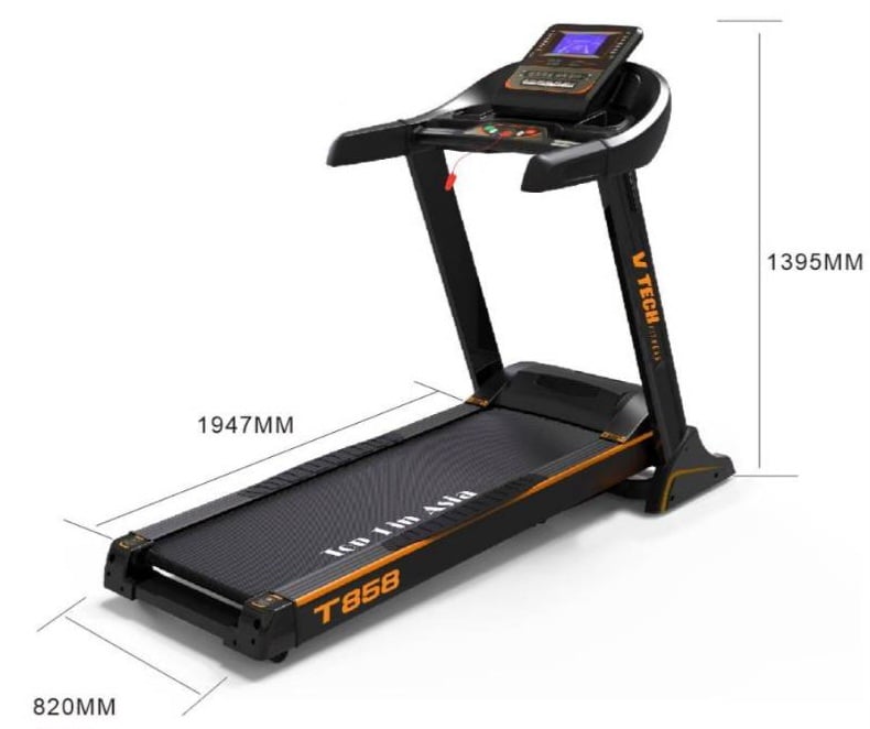 ลู่วิ่งไฟฟ้า V TECH รุ่น T858 มอเตอร์AC ลู่วิ่งฟิตเนส ลู่วิ่งMotorAC Commercial