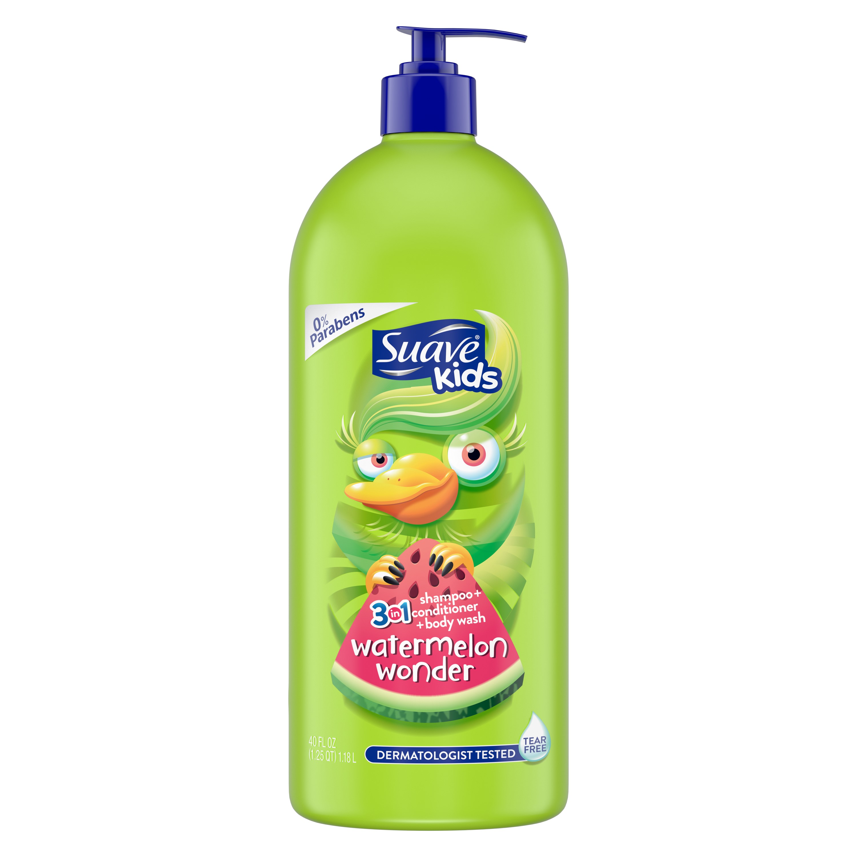 Suave Kids Watermelon Wonder 3 in 1 Shampoo Conditioner Bodywash 40 oz