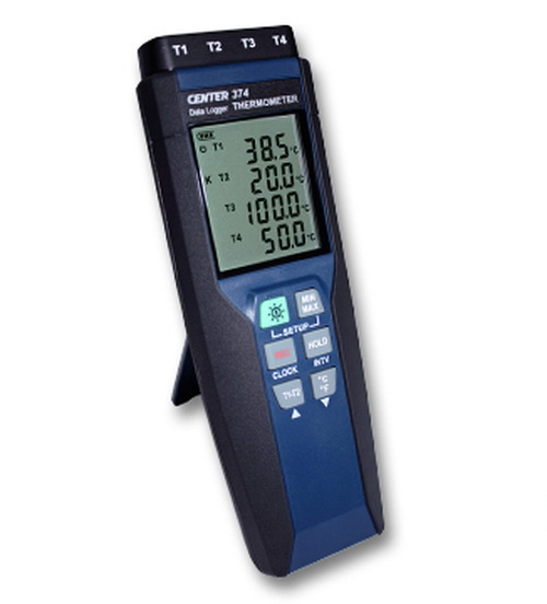 Center รุ่นCENTER-374เครื่องบันทึกอุณหภูมิ4ช่องโพรบ,4-Channels Datalogger Thermometer
