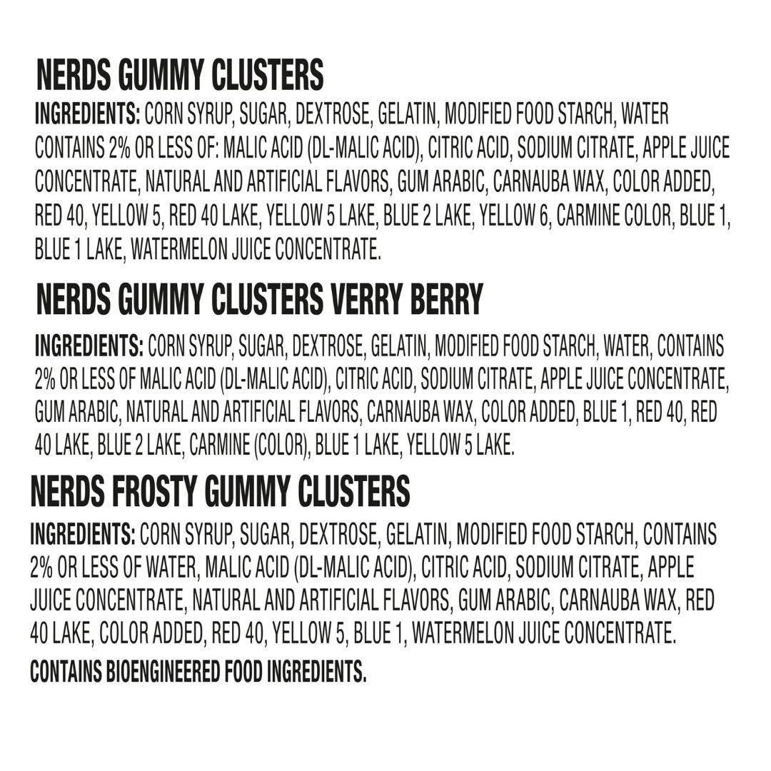 นำเข้า 🇺🇸 NERDS Gummy Clusters Holiday Pack กรอบนอกหนึบใน คละรสผลไม้สุดสนุก 30 ชิ้นในถุงเดียว ราคา 890 บาท