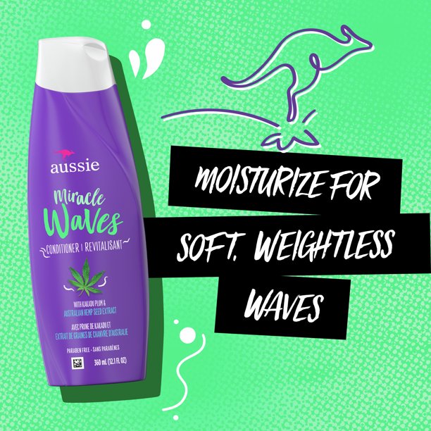 ครีมนวดผม Aussie Miracle Waves Conditioner with Hemp Seed, Paraben Free, 26.2 oz ราคา 590 - บาท