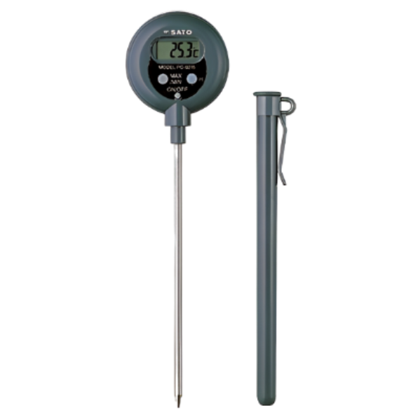 skSato รุ่นPC-9215IIเครื่องวัดอุณหภูมิดิจิตอลแบบกันน้ำ,Waterproof Digital Thermometer,Meas.range:-30～150°C