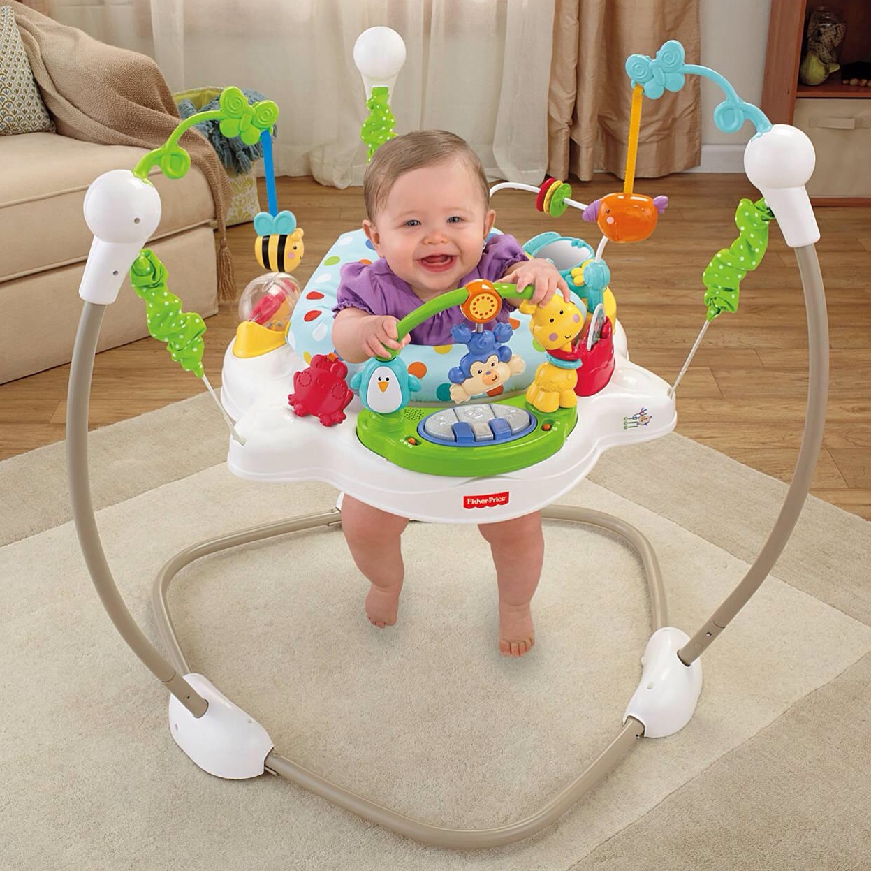 Fisher-Price Zoo Party Jumperoo รุ่นใหม่ล่าสุด ยอดนิยม