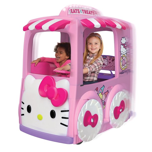 รถแบตเตอรี่เด็ก คิตตี้ ฟู้ดทรัค Hello Kitty 12 Volt “Eats and Treats” Sweet Food Truck Play-Center Ride-On ลิขสิทธิ์แท้ นำเข้าจากอเมริกา ราคา 37,000 บาท