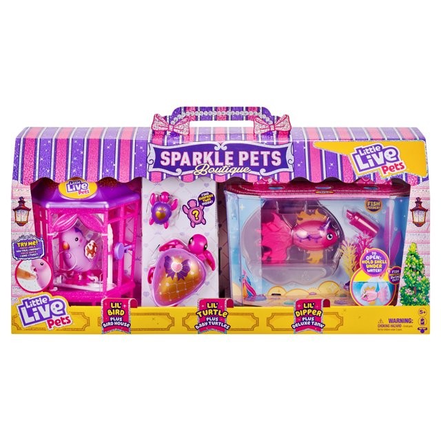 พร้อมส่ง Little Live Pets Sparkle Pets Boutique Interactive Toy [Lil' Bird, Lil' Turtle & Lil' Dipper ราคา 2,990 - บาท
