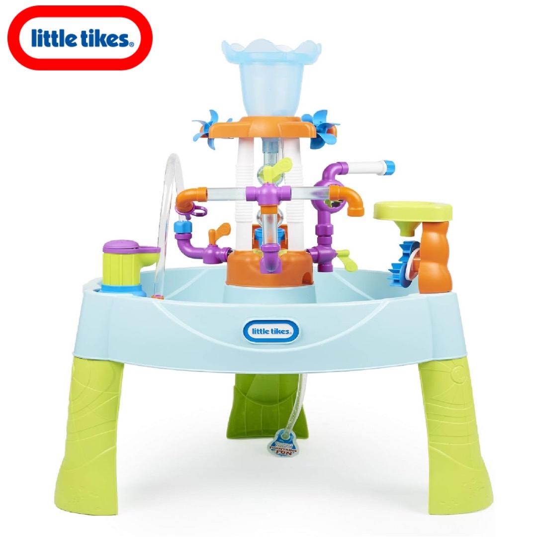 นำเข้า 🇺🇸 🌈✨โต๊ะน้ำสุดฮิตจาก Little Tikes รุ่น Flowin’ Fun Water Table เล่นสนุก ต่อท่อ ปรับก๊อกน้ำ สร้างระบบน้ำในแบบของตัวเอง ราคา 6,290 บาท
