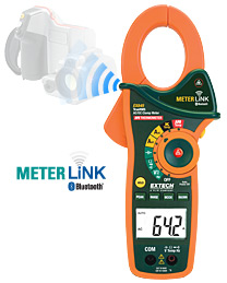 EXTECH EX845:1000A AC/DC True RMS Clamp/DMM with IR Thermometer 1000A AC / DC True RMS Clamp / DMM พร้อมเครื่องวัดอุณหภูมิ IR