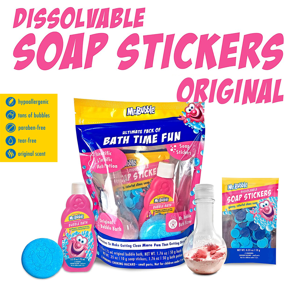เซทของเล่นอาบน้ำ Mr.Bubble Kids Ultimate Pack of Bath Time Fun (Original Bubble Bath 2.5oz, Bath Fizzer 50g, Soap Stickers 10g, Bath Potion 50g ราคา 490 - บาท