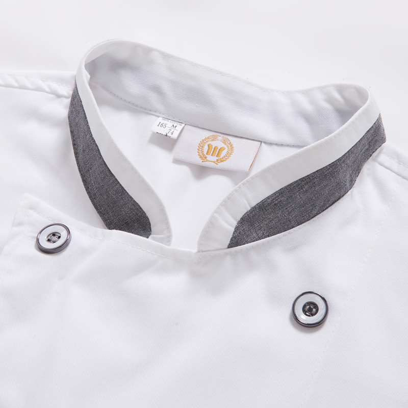 C6109001 เสื้อเชฟ เสื้อพ่อครัว เสื้อแม่ครัว เสื้อพนักงานทำอาหาร เสื้อกุ๊ก ขาว M-3XL C6109002 ตัว