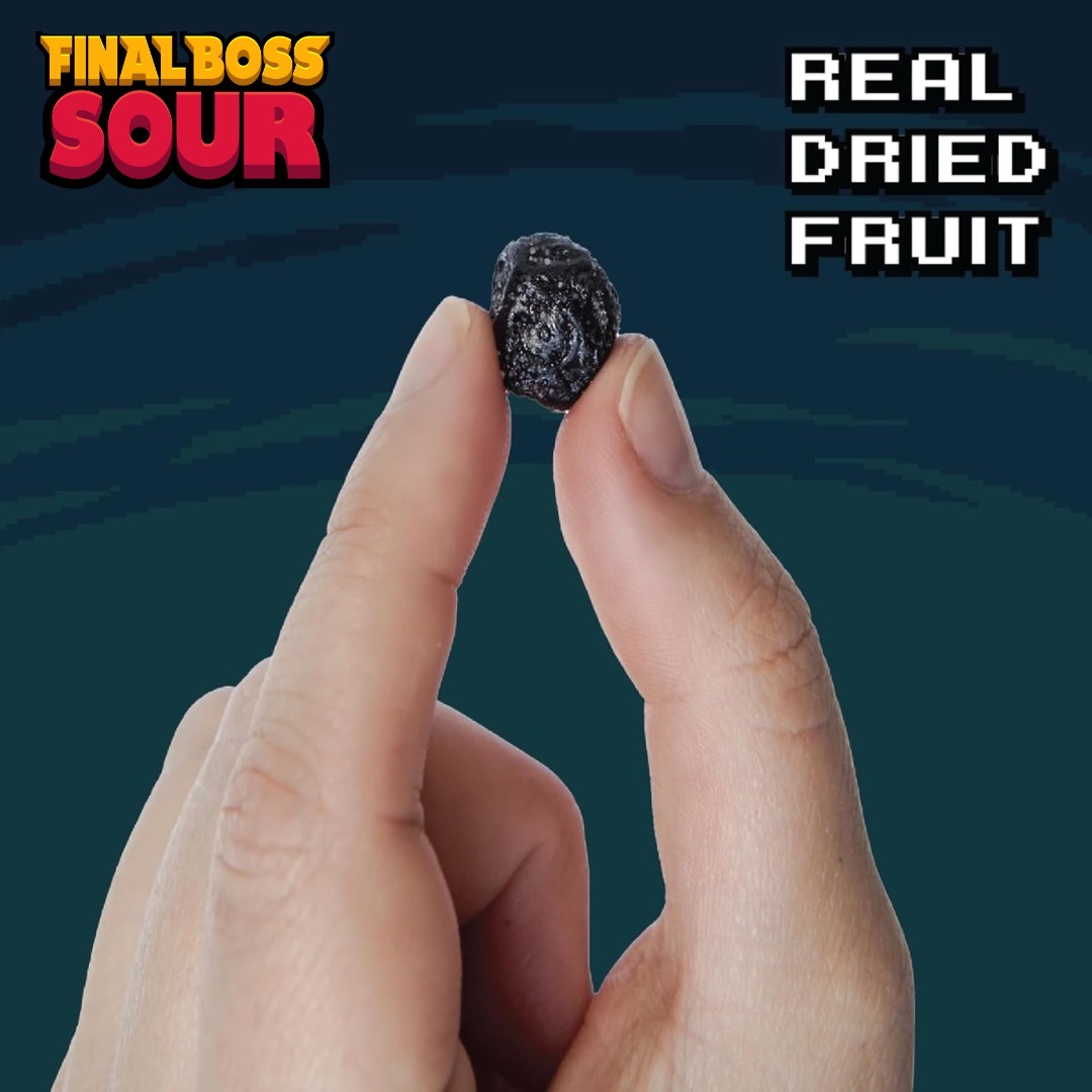 Neww ‼ นำเข้า 🇺🇸 FINAL BOSS SOUR - Sour Blueberries - ลูกอมที่ทำจากผลไม้เปรี้ยวที่สุดในโลก ราคา 220 บาท