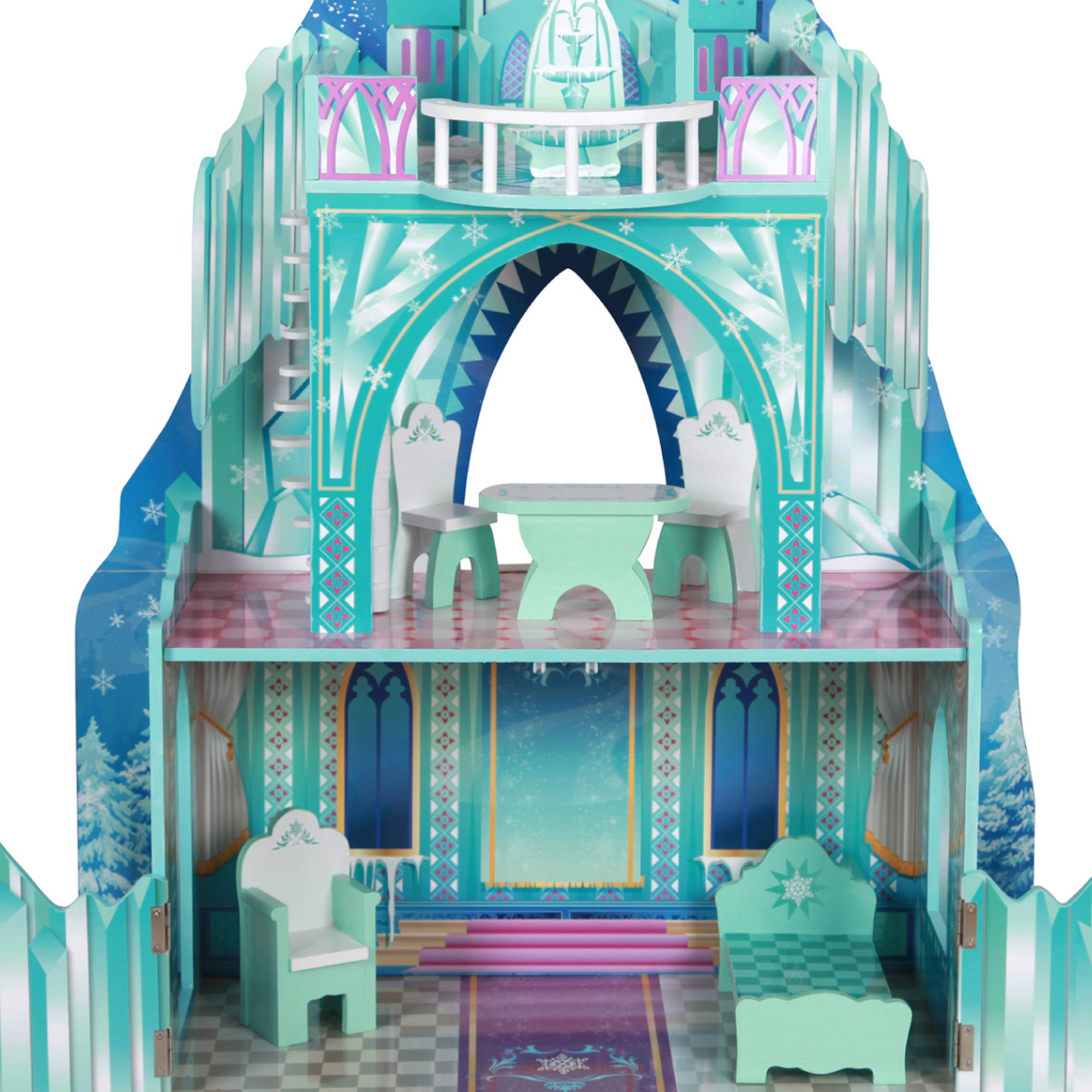 บ้านตุ๊กตาปราสาทน้ำแข็ง Teamson Kids - Ice Castle Wooden Doll House with 6 pcs Furniture for 12 inch Dolls หรูหรางดงาม ขนาดน่ารักกระทัดรัด มาพร้อมกับเฟอร์นิเจอร์ สามารถเล่นได้กับตุ๊กตา12” ขนาดบ้านไม่สิ้นเปลืองพื้นที่ในบ้าน ราคาสบายๆ นำเข้าจาก USA ของแท้ 1